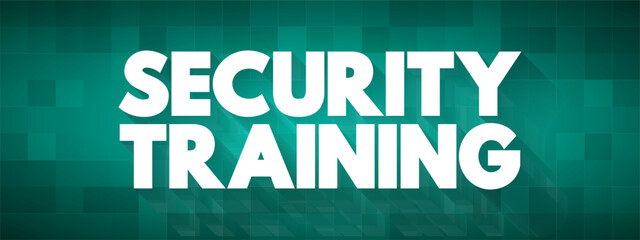 Security Training text quote, concept background