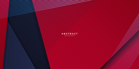 Poster - Modern blue and red contrast abstract background