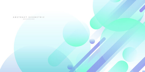 Abstract technology background with geometric. Green and blue purple abstract presentation background