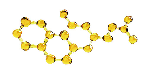 Wall Mural - motor oil. oil molecule on a white background. 3d illustration