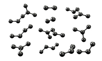Wall Mural - motor oil. oil molecules on a white background. 3d illustration