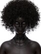 3D rendering illustration African tattooed girl
