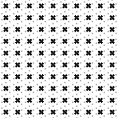 Poster - Square seamless background pattern from black adhesive plaster symbols are different sizes and opacity. The pattern is evenly filled. Vector illustration on white background