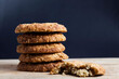 © rsooll - round traditional oatmeal cookies folded together
