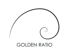 Golden Ratio Graphic Symbol. Geometric Shape. Golden Proportion Of  Architecture. Fibonacci Number Sign. Logo. Vector Illustration