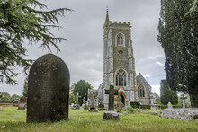 St Leonards Parish Church With Old Graveyards In Semley, UK