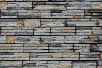 Poster - wall laid out of natural frame. stone texture