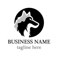 Sticker - Wolf logo template