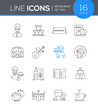 © Boyko.Pictures - Restaurant - modern line design style icon set