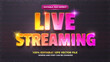 © agungkreatif - live streaming shiny glow 3d editable text effect