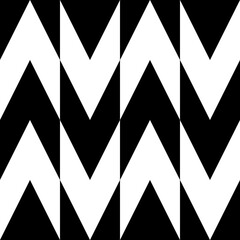 Fototapete - Checker arrows pattern. Vector black and white colors.