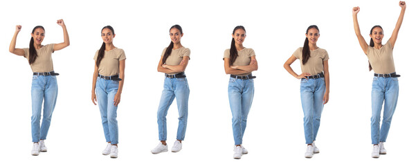 full length portraits of young woman