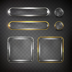Wall Mural - buttons set web steel on background color black 13