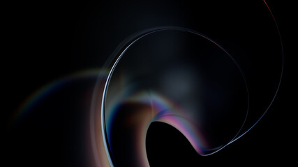 Fototapete - Modern glass-based 3d render. Abstract background with soft reflections and dispersion effect.