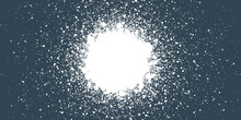 White Spot Of Snow.Explosion Of White Powder.Grunge Dots.Bursting Stains Vector .Advertising Banner .
