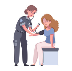 Poster - Cartoon Paramedic Illustration