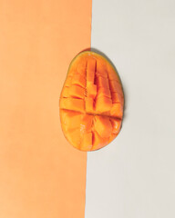 Wall Mural - Fresh mangoes are suitable as a snack menu in the morning or snacks during your spare time. Mango is rich in vitamin A which is good for the body which has the potential to prevent diabetes. 