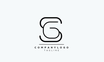 Abstract Letter Initial SG GS Vector Logo Design Templat