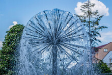 City Fountain Called Dandelion In The Park