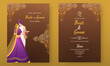 © Abdul Qaiyoom - Indian Wedding Invitation Template Layout In Front And Back View.