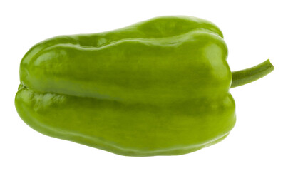 Poster - Green pepper isolated on white background.