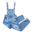 Trendy jeans overall on white background
