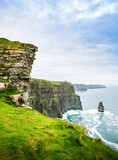 Fototapeta Natura - Cliffs of Moher rPanorama in Irland Meer Ozean Küste Atlantik Klippen Felsen Landschaft Natur / Ireland, Sea Ocean Coast Atlantic Cliffs Rock Landscape Nature