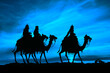 Trzej królowie w drodze do stajenki bożonarodzeniowej
