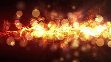 Wall Mural - 4k abstract background animation shining particles lights and glowing energy fluctuation in a space 