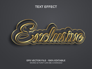 Poster - exclusive text effect gold style. editable text effect.