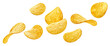 © xamtiw - Natural potato chips isolated on white background