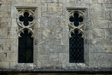 Wall Mural - Medieval window in stone wall