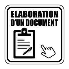 Sticker - Logo élaboration d'un document.