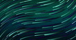 Light trails moving in waves against green background