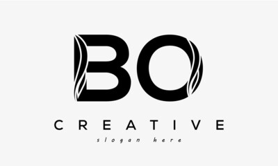 BO creative letter logo design victor