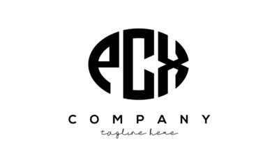 PCX three Letters creative circle logo design