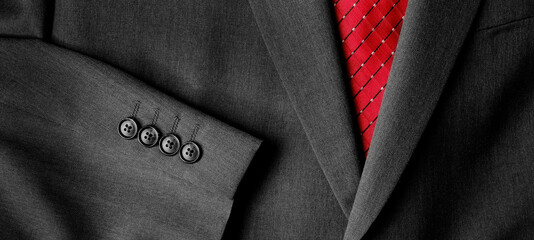 Sticker - Business Suit White Shirt Red Tie Formal Wear Fashion