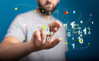 futuristic wave, futuristic data stream