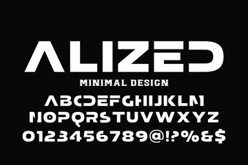 Fototapete - minimal  font.Vector of colorful stylized font and alphabet, Vector of colorful stylized font and alphabet Typography urban style silver and golden fonts for technology, digital, vector illustration
