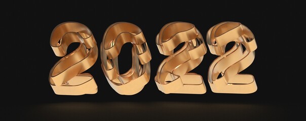 Poster - happy new year 2022 on the background
