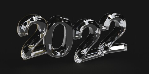 Aufkleber - Happy New 2022 Year. Holiday