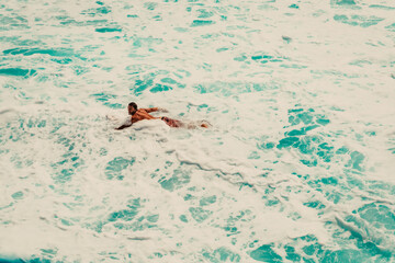 Canvas Print - Amazing surf beach of the Nusa Lembongan