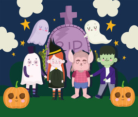 Poster - halloween kids celebration