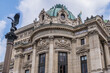 Fragment of Neo-baroque building of Grand Opera in Paris (Garnier Palace). Paris, France.