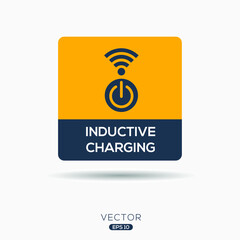 Creative (Inductive charging) Icon ,Vector sign.