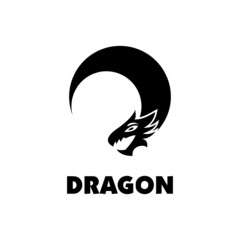 vector logo - dragon head. minimalistic logos. suitable for the war community