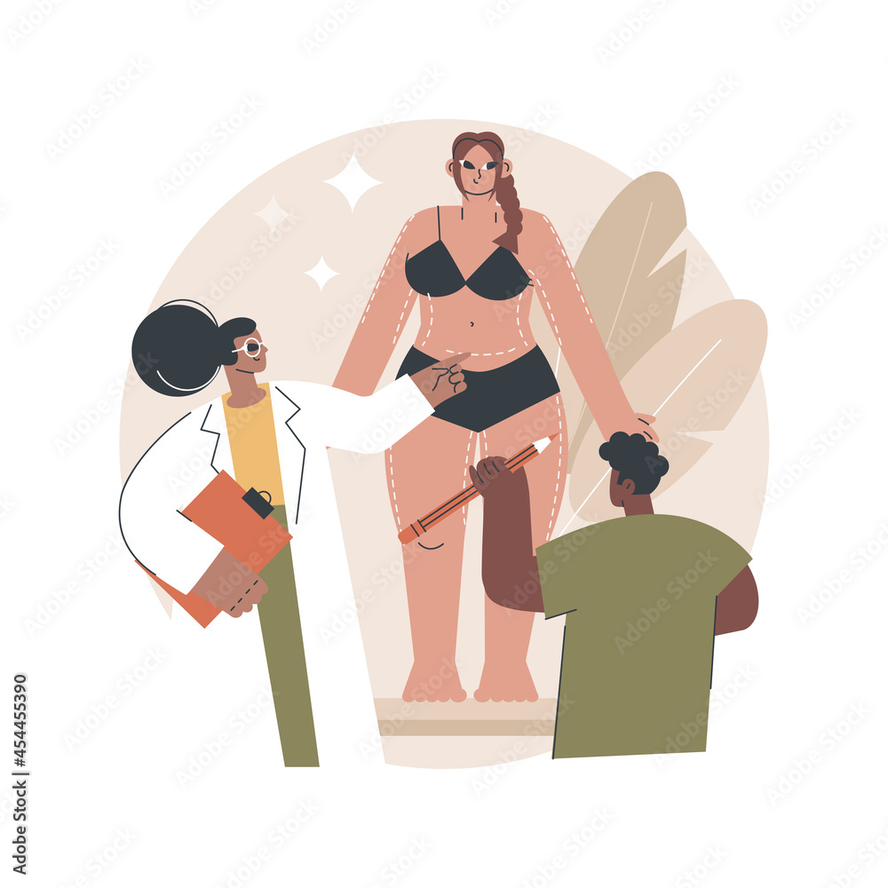 Body contouring abstract concept vector illustration. Non surgical ...