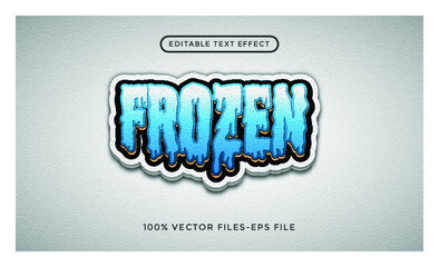 Poster - frozen editable text effect premium vectors