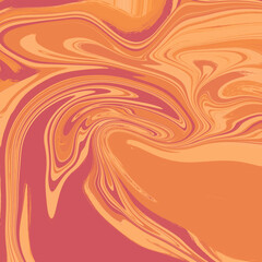 Poster - Abstract wavy vibrant facture. Splashed liquid paints. Psychedelic trippy effect. Distortion. Creative graphic design. Colorful artistic illustration. Digital art. Cover for music album. 