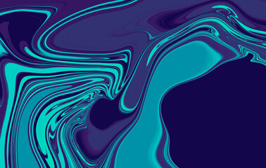 Poster - Abstract wavy vibrant facture. Splashed liquid paints. Psychedelic trippy effect. Distortion. Creative graphic design. Colorful artistic illustration. Digital art. Wallpapers for desktop.